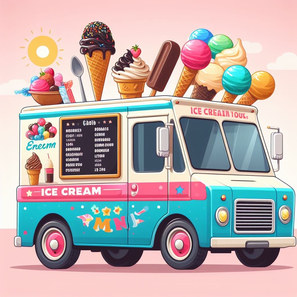 Ice Cream Truck Menu Delicious Treats on Wheels